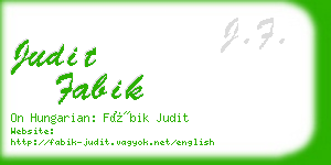 judit fabik business card